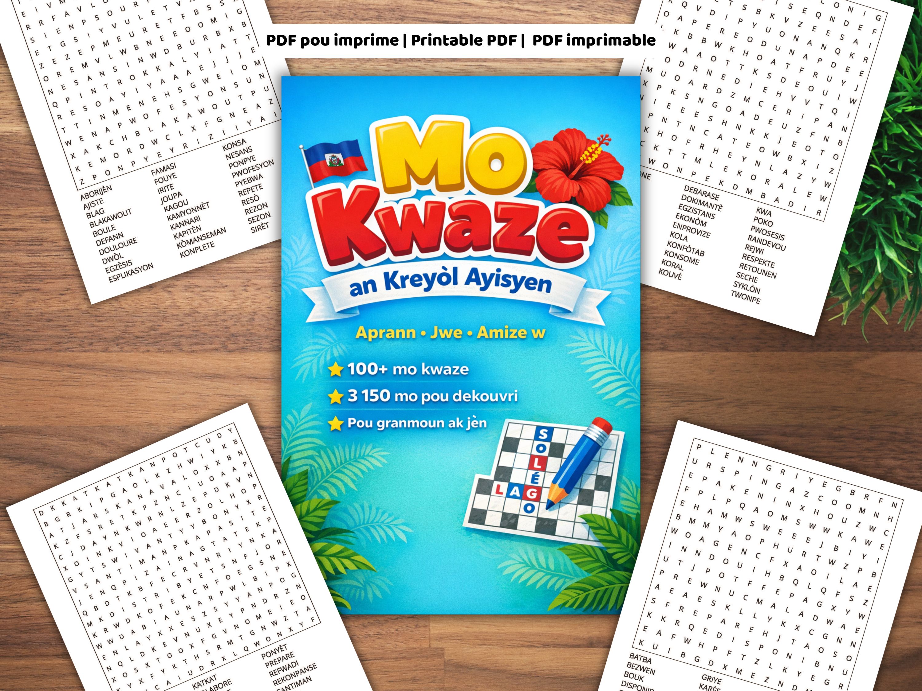 Haitian Creole Word Search Puzzle